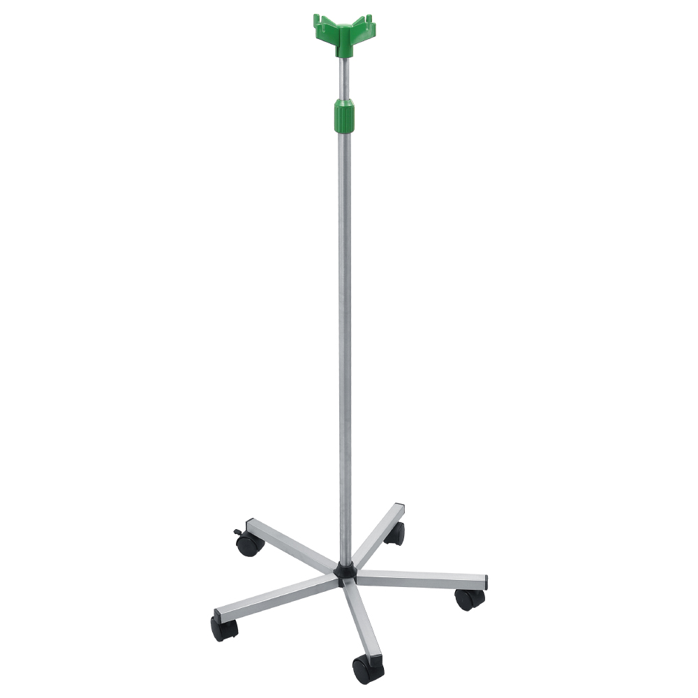 i.v-stand-single-hand-operating-on-caster